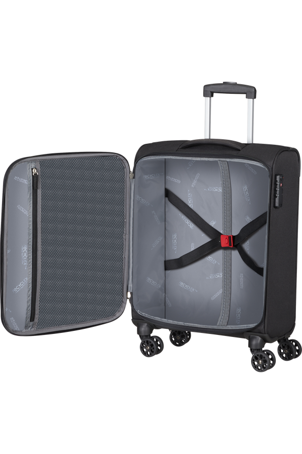 American Tourister Hyperspeed Spinner TSA 55cm  Jet Black American Tourister Hyperspeed Spinner TSA 55cm  Jet Black