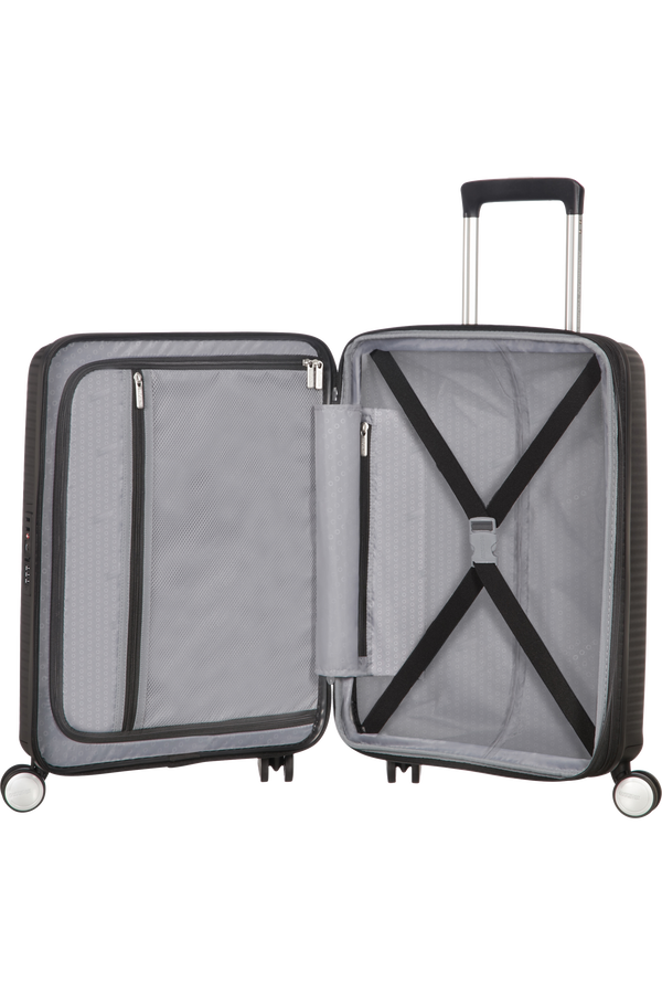 American Tourister Soundbox Spinner uitbreidbaar 55cm Bass Black American Tourister Soundbox Spinner uitbreidbaar 55cm Bass Black