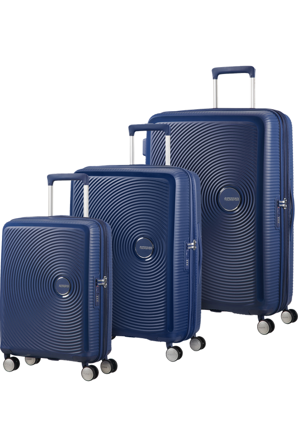 American Tourister Soundbox 3 PC Set A  Bleu marine fonc&eacute;