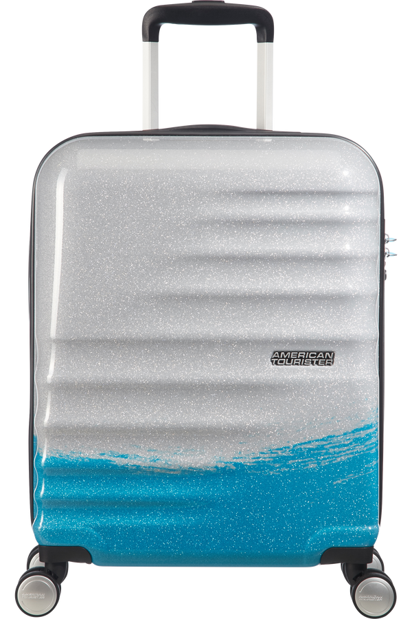 American Tourister Wavebreaker Spinner 55cm  Brushed Blue