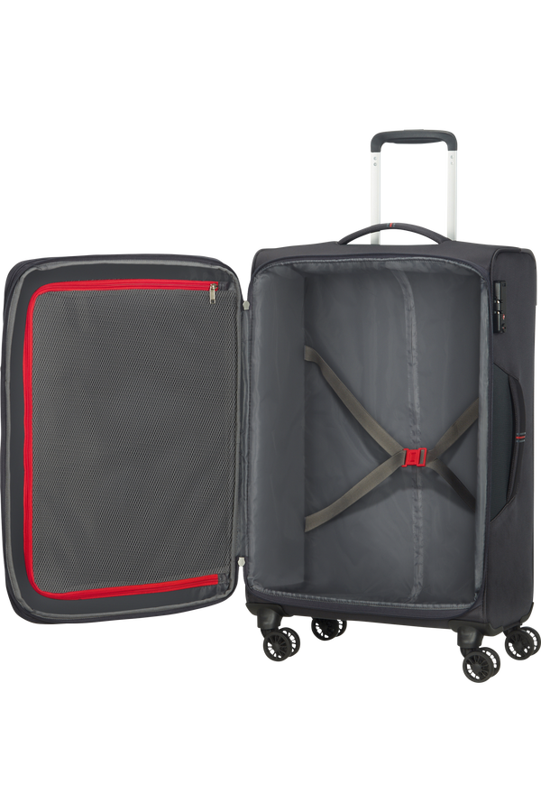 American Tourister Crosstrack Spinner Expandable 67cm  Gris/Rouge