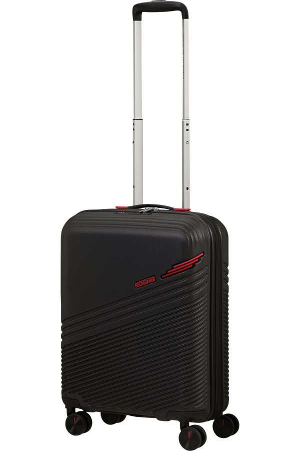 American Tourister Triple Trace Spinner TSA Expandable 55cm  Noir/Rouge