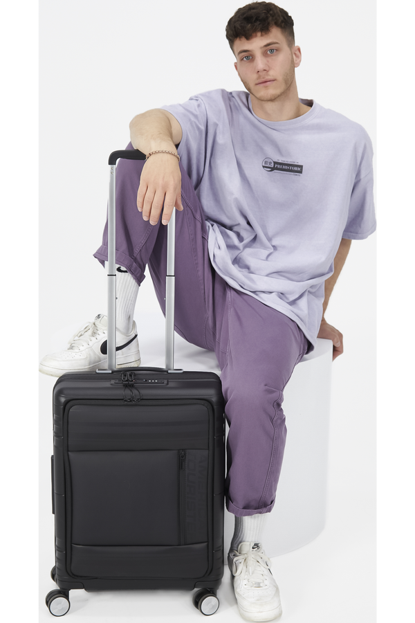 American Tourister Hello Cabin Spinner TSA Coated 55cm  Noir Onyx American Tourister Hello Cabin Spinner TSA Coated 55cm  Noir Onyx