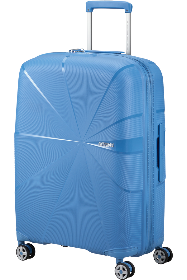 American Tourister StarVibe Spinner Expandable TSA 67cm Tranquil Blue American Tourister StarVibe Spinner Expandable TSA 67cm Tranquil Blue