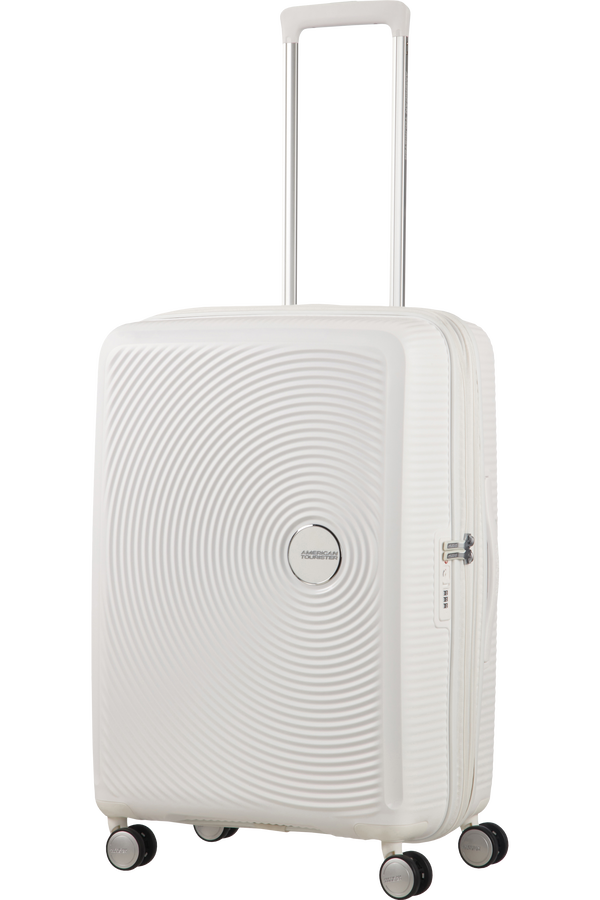 American Tourister Soundbox Spinner uitbreidbaar 67cm Pure White American Tourister Soundbox Spinner uitbreidbaar 67cm Pure White