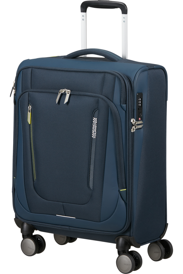 American Tourister Wanderlite Spinner TSA S  Bleu marine foncé