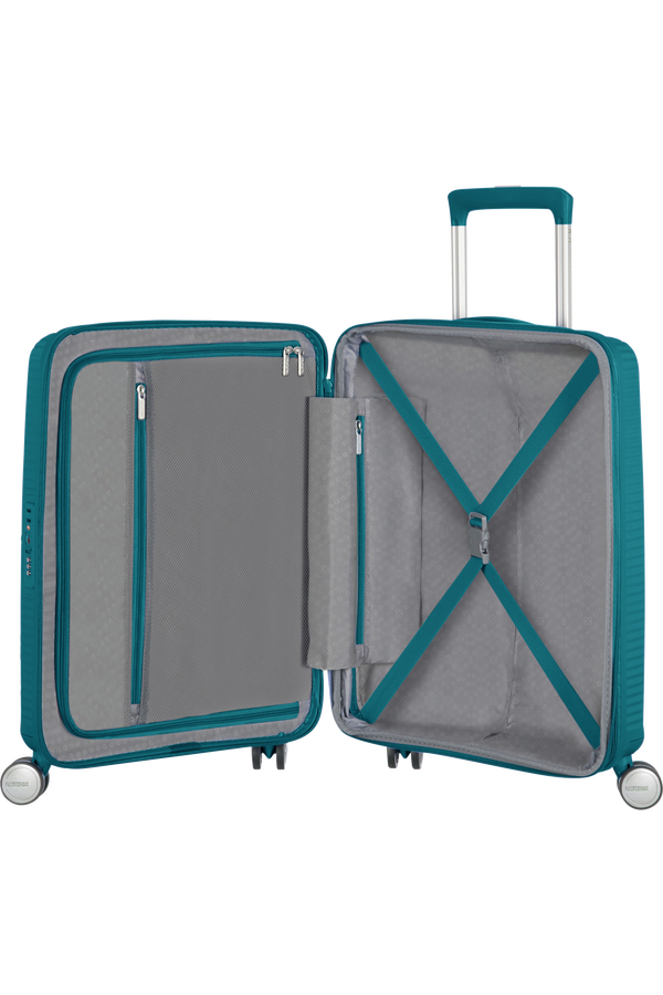 American Tourister Soundbox Spinner Expandable 55cm  Jade Green