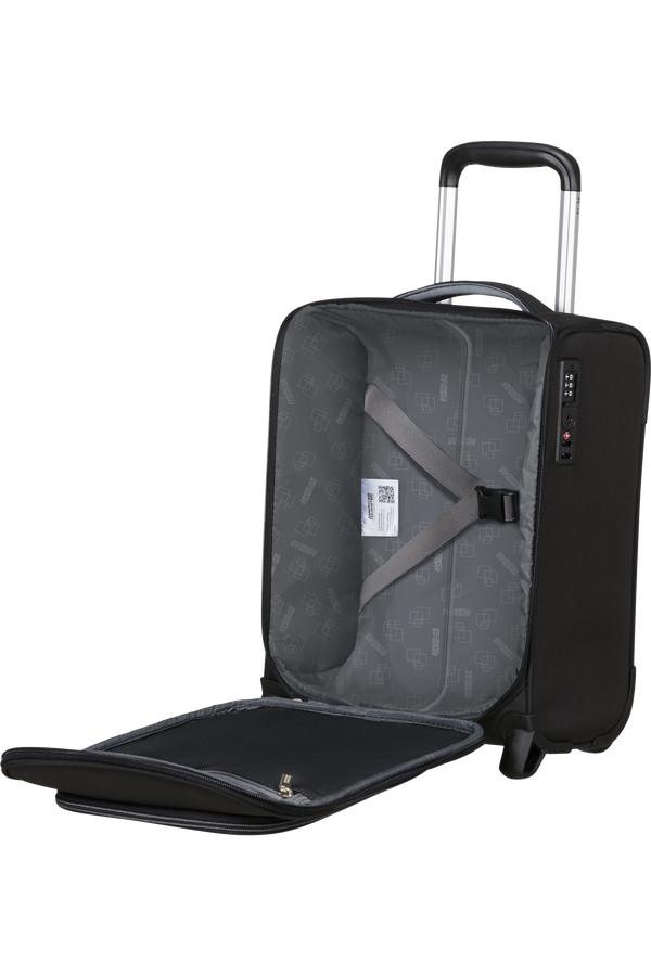 Cloudrider S/M Valise 2 roues | American Tourister Cloudrider Upright Underseater Tsa  Jet Black