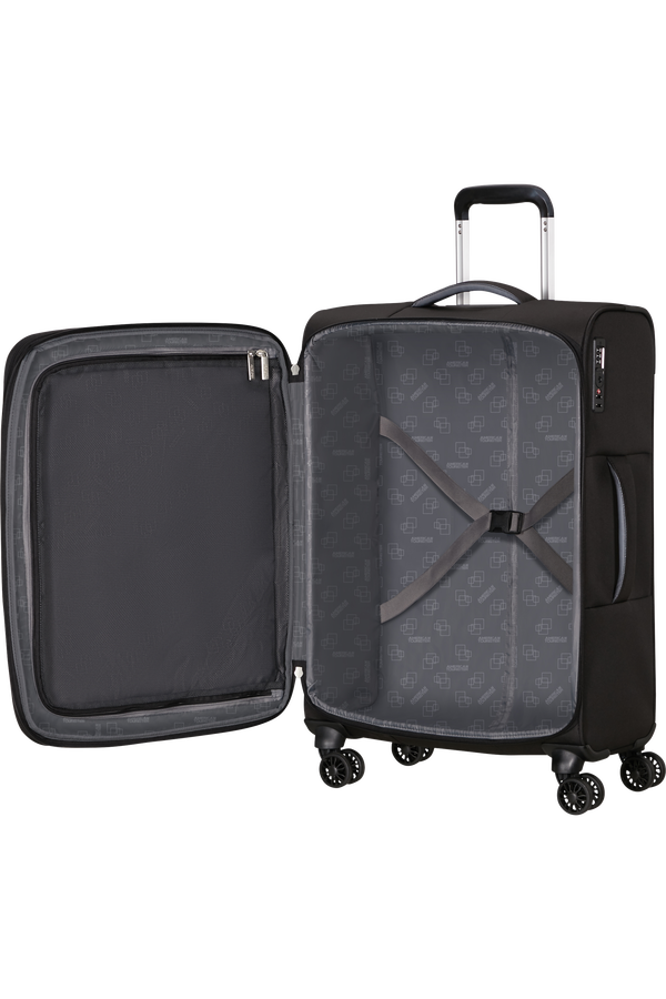 American Tourister Cloudrider Spinner EXP TSA M  Jet Black