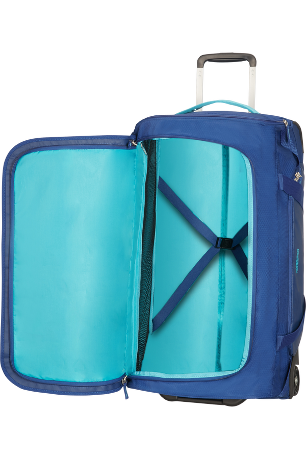 American Tourister Road Quest Duffle with Wheels M  Deep Water Blue