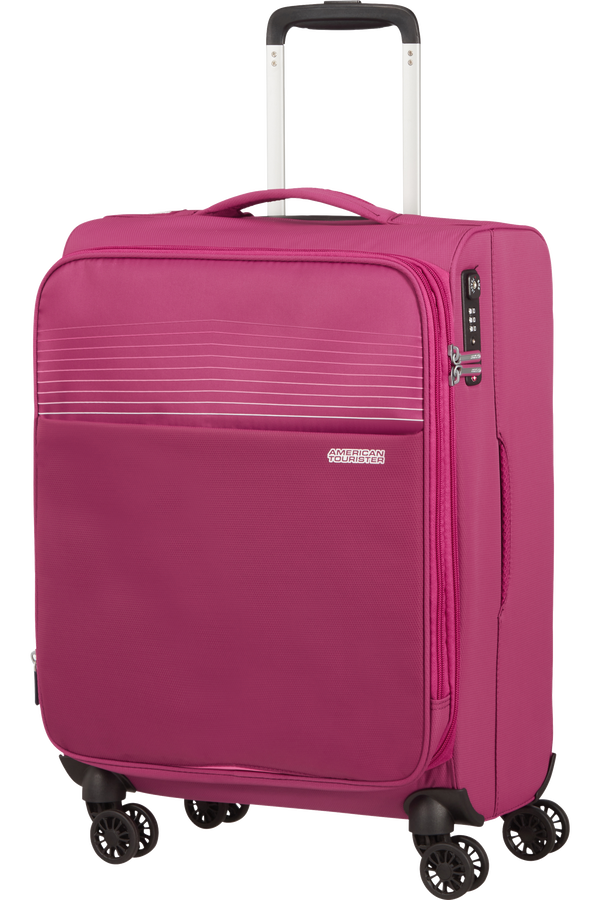 American Tourister Lite Ray Spinner TSA Expandable 55cm  Magenta Haze