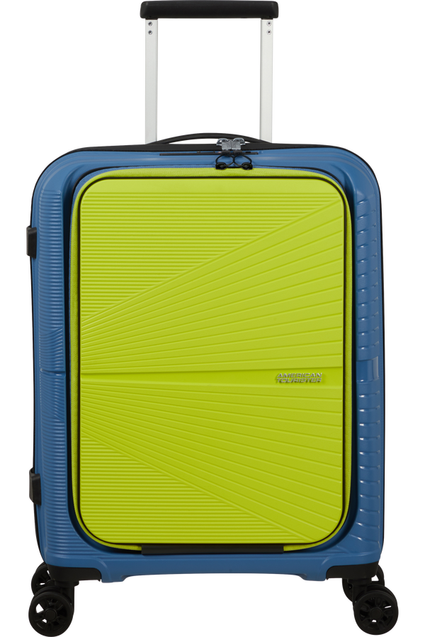 American Tourister Airconic Spinner Frontloader 15.6' 55cm  Coronet Blue/Lime