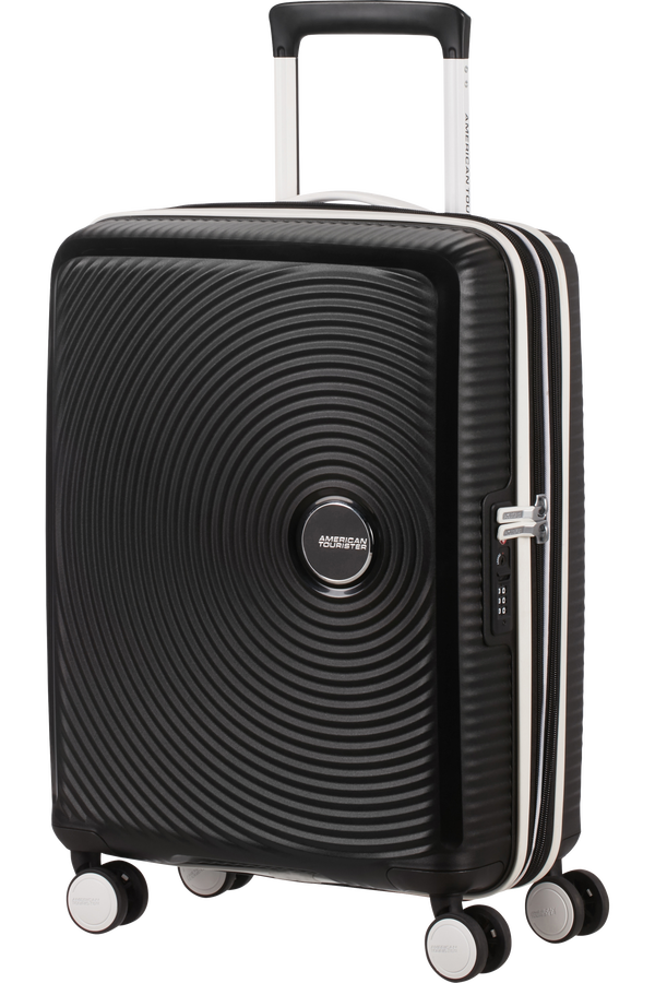 American Tourister Soundbox Spinner TSA Expandable 55cm  Black/White