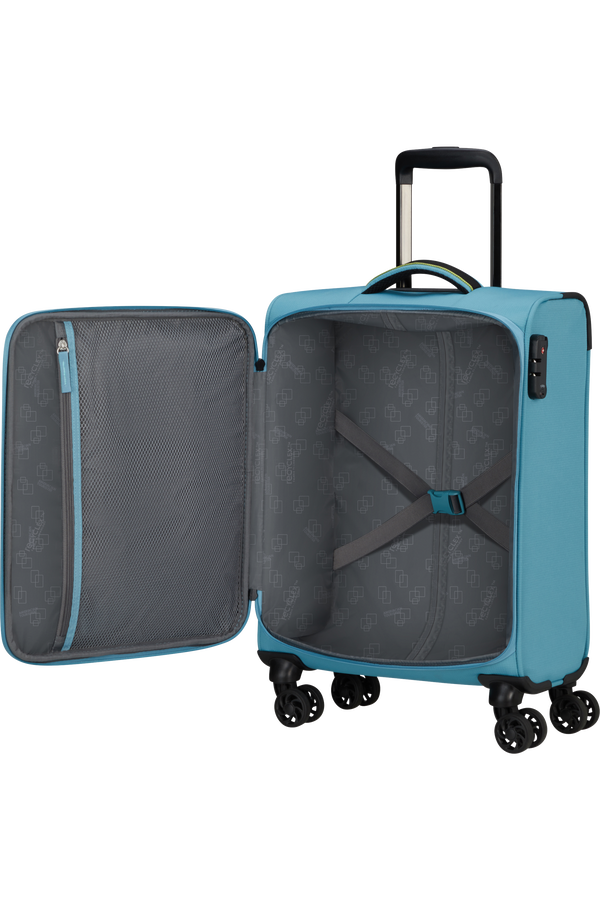 American Tourister Take2cabin Spinner Tsa 55cm  Bleu Vent