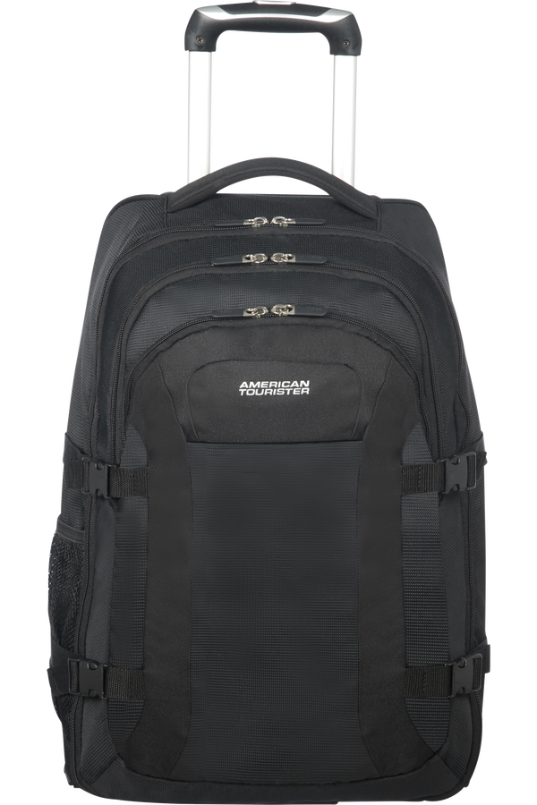 American Tourister Road Quest Laptop rugzak met Wielen 39.6cm/15.6inch  Solid Black
