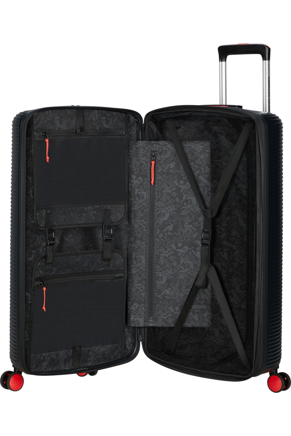 American Tourister Rollio Spinner 75cm  Noir/Rouge American Tourister Rollio Spinner 75cm  Noir/Rouge