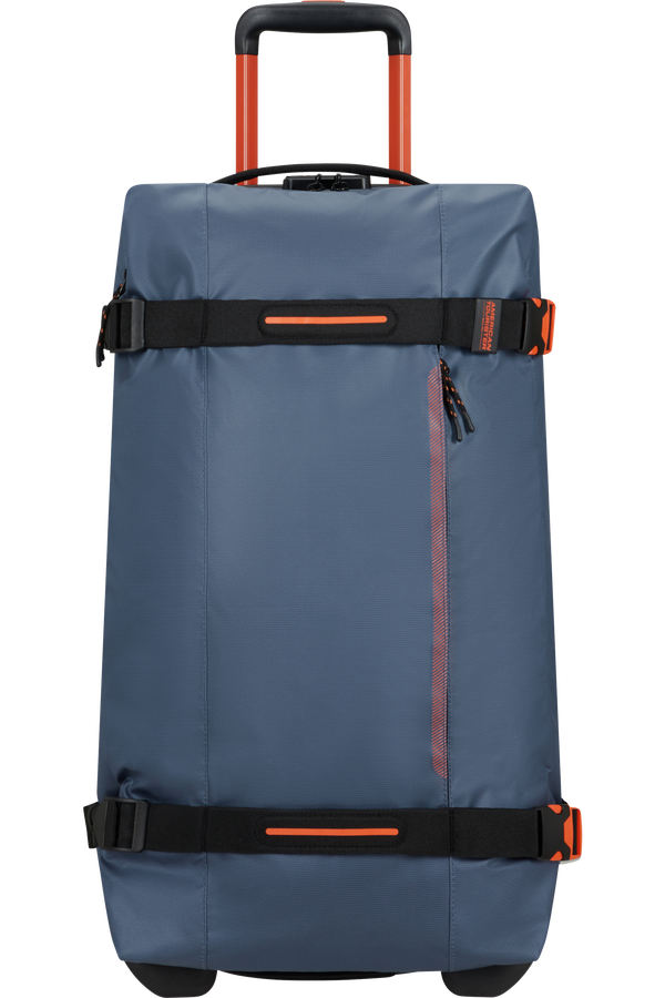 American Tourister Urban Track Duffle with Wheels Coated M  Navy/Orange