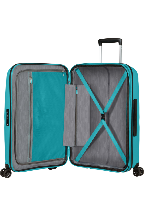 American Tourister Bon Air Dlx Spinner TSA Expandable 66cm  Turquoise fonc&eacute;