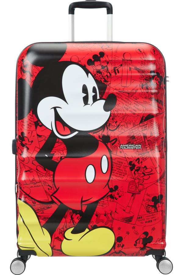 American Tourister Wavebreaker Disney Spinner 77cm Mickey Comics Red