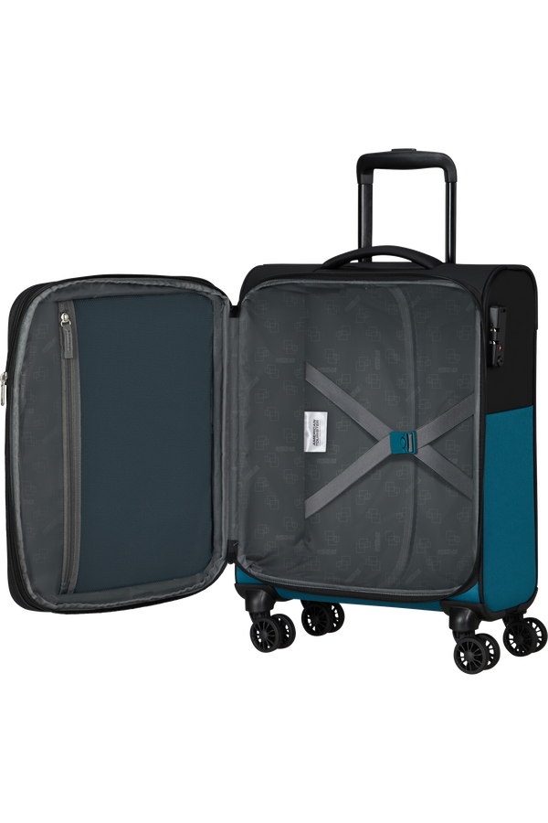 American Tourister Daring Dash Spinner Expandable TSA S  Noir/Bleu American Tourister Daring Dash Spinner Expandable TSA S  Noir/Bleu