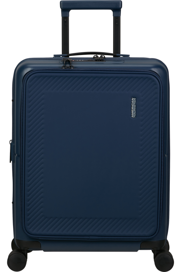 American Tourister DashPop Spinner Expandable Frontloader 55cm  Midnight Blue