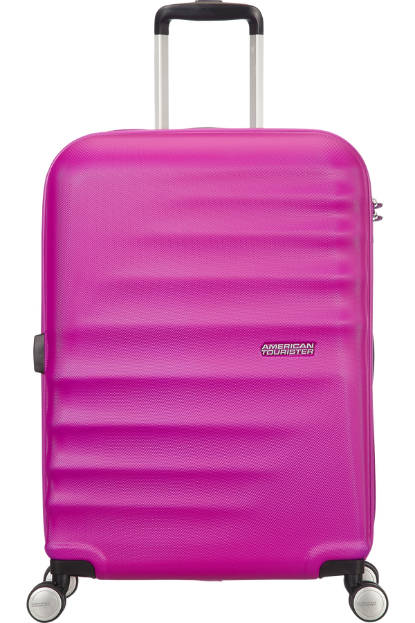 American Tourister Wavebreaker Handbagage koffer met 4 wielen 55x40x20cm Hot Lips Pink