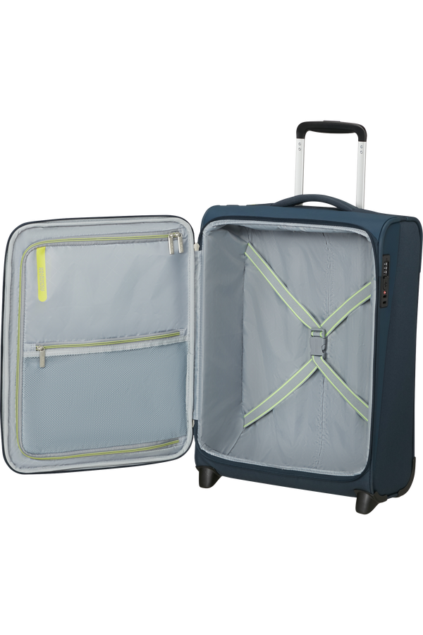 American Tourister Wanderlite Upright S TSA S  Bleu marine foncé