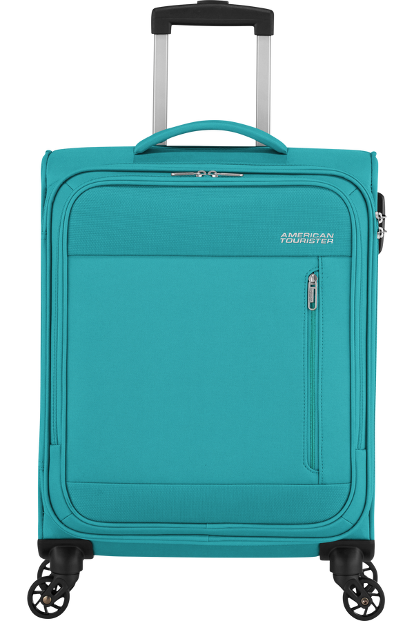 American Tourister Heat Wave Spinner 55cm Aqua Blue