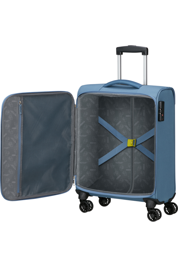 American Tourister Air Wave Spinner TSA S  Coronet Blue/Lime