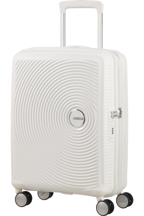 American Tourister Soundbox Spinner uitbreidbaar 55cm Pure White
