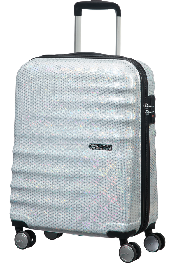 American Tourister Wavebreaker Spinner 55cm  Starlight Silver