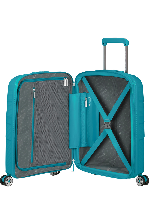 American Tourister StarVibe Spinner Expandable TSA 55cm Verdigris American Tourister StarVibe Spinner Expandable TSA 55cm Verdigris