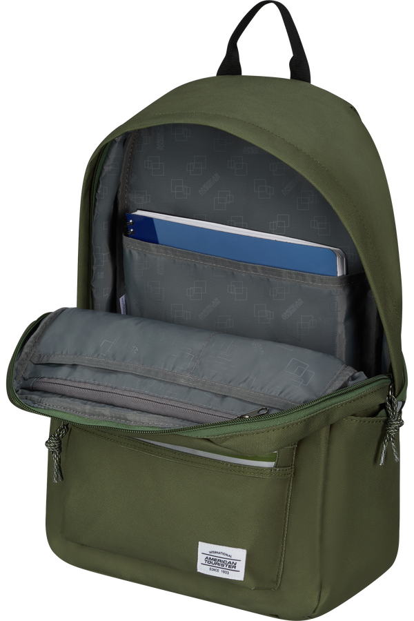 American Tourister Brightup Backpack Zip  Olive Green