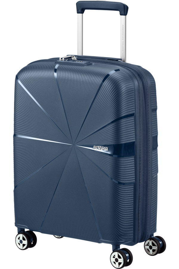 American Tourister Starvibe Spinner Expandable TSA 55cm Marine American Tourister Starvibe Spinner Expandable TSA 55cm Marine