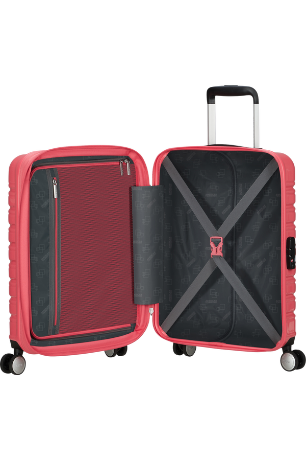 American Tourister Flashline Pop Spinner Exp TSA 55cm  Coral Pink American Tourister Flashline Pop Spinner Exp TSA 55cm  Coral Pink