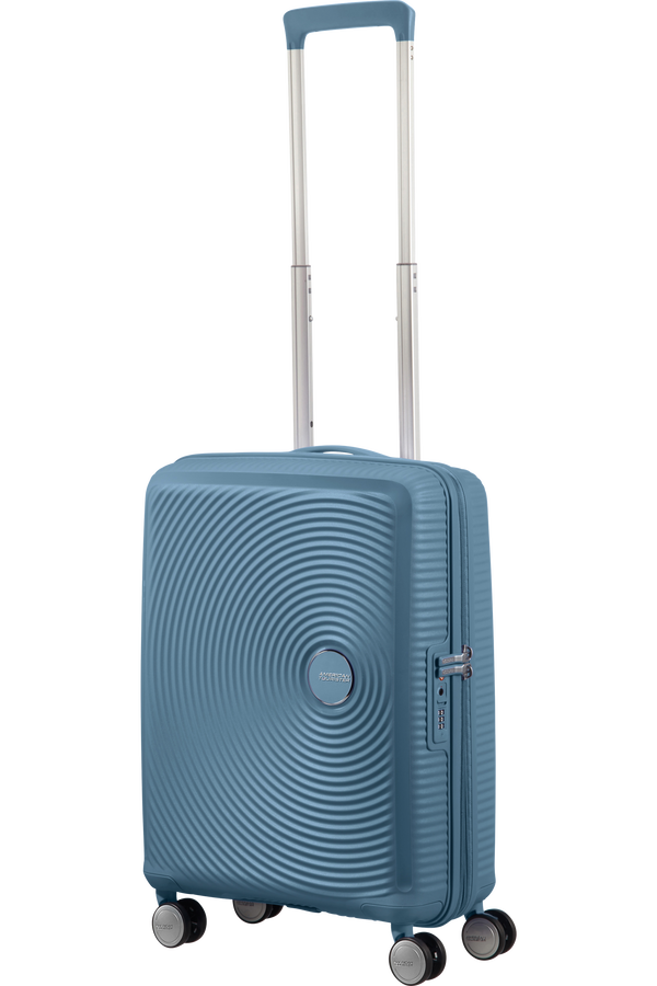 American Tourister Soundbox Spinner Expandable 55cm  Stone Blue American Tourister Soundbox Spinner Expandable 55cm  Stone Blue