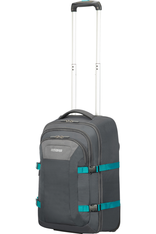 American Tourister Road Quest Sac &agrave; dos ordinateur avec roulettes 39.6cm/15.6inch  Grey/Turquoise