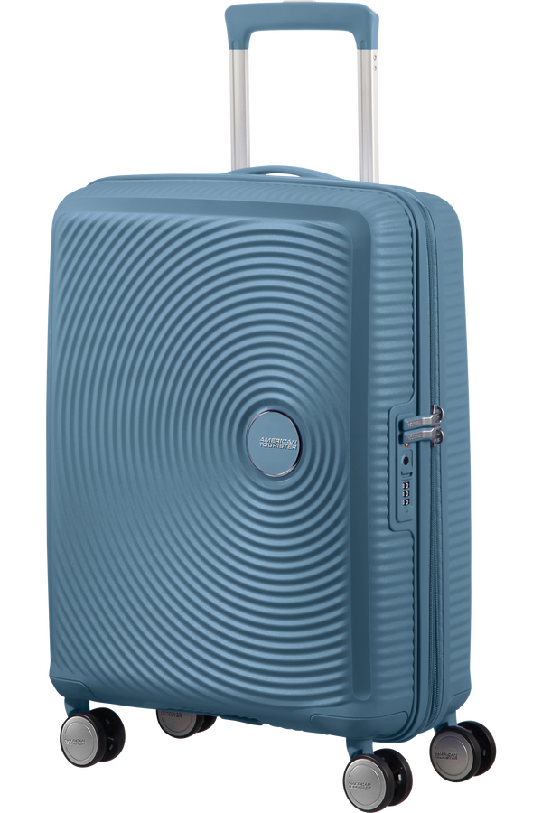 American Tourister Soundbox Spinner Expandable 55cm  Stone Blue American Tourister Soundbox Spinner Expandable 55cm  Stone Blue