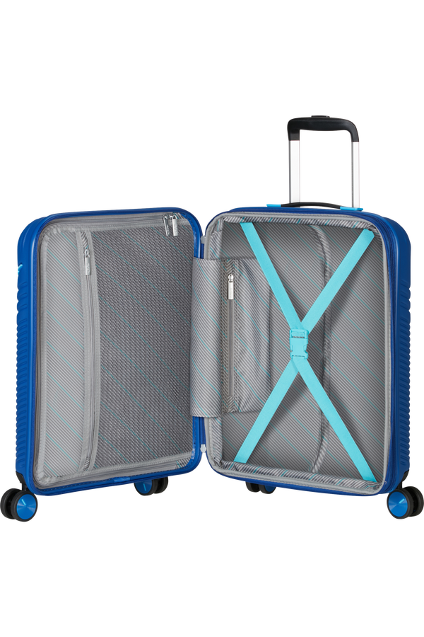 American Tourister Triple Trace Spinner TSA Expandable 55cm  Navy/Blue American Tourister Triple Trace Spinner TSA Expandable 55cm  Navy/Blue