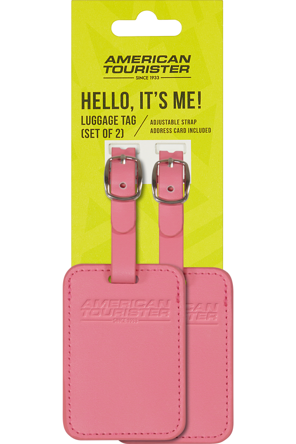 American Tourister American Tourist. Ta Luggage Tag X2  Pink Glitch