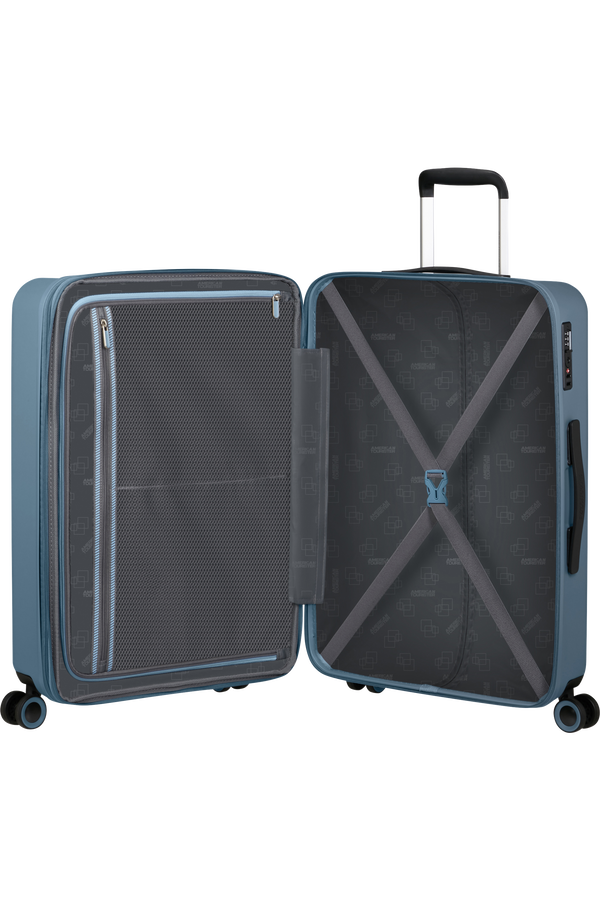 American Tourister Dynabelt Spinner EXP TSA 66cm  Rainstorm Blue