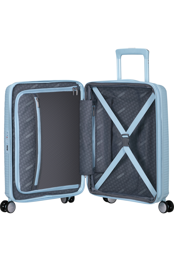 American Tourister SoundBox Spinner TSA Expandable 55cm  Pastel Blue