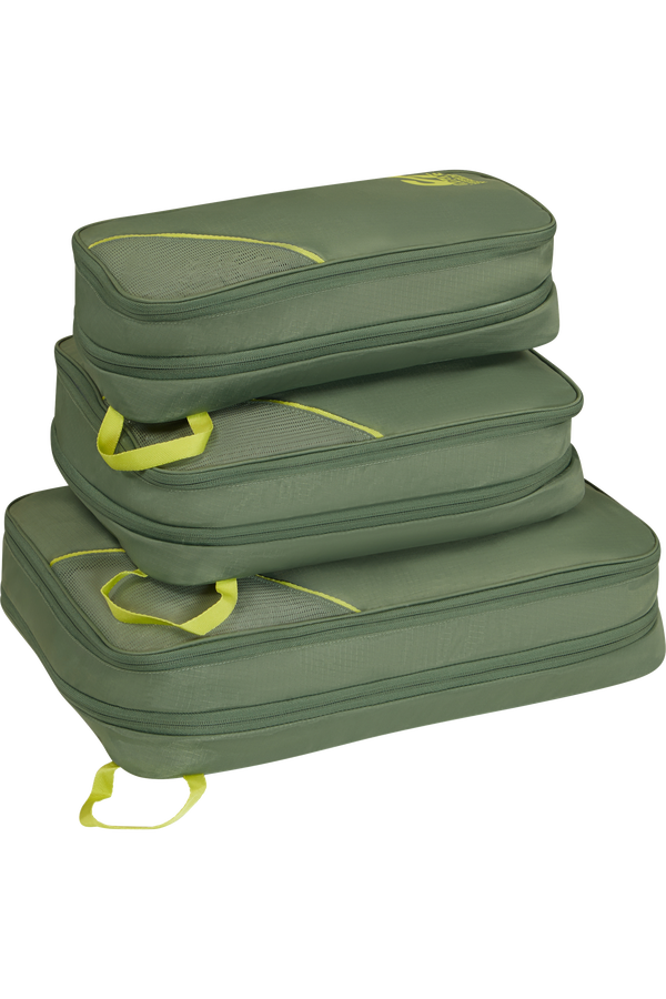 Packing Cubes Set van 3 packing cubes | American Tourister American Tourist. Ta Packing Cubes S/M/L  Olive/Lime