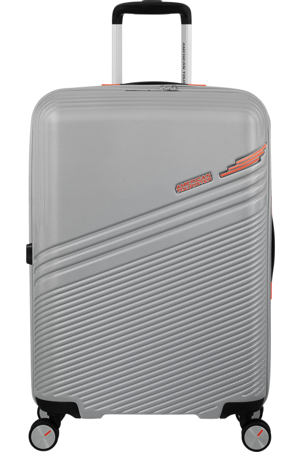 American Tourister Triple Trace Spinner TSA Expandable 67cm Silver/Orange