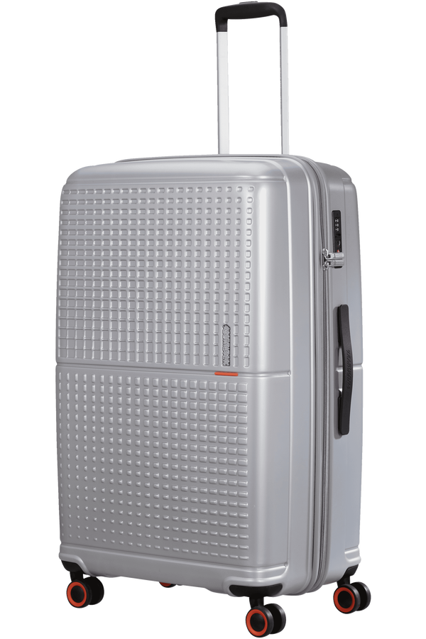 American Tourister Geopop Spinner 77/28 Tsa. 77cm  Argent métal