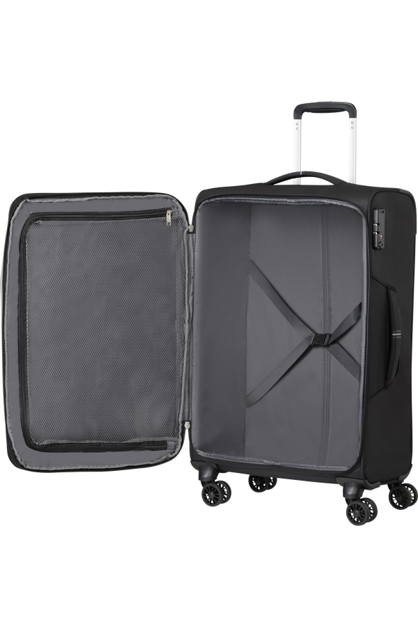 American Tourister Crosstrack Spinner Expandable 67cm  Noir/Gris American Tourister Crosstrack Spinner Expandable 67cm  Noir/Gris