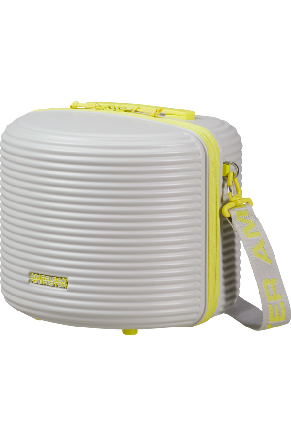 American Tourister Rollio Beauty Case  Light Grey/Lime
