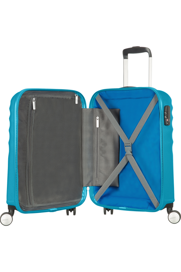 American Tourister Wavebreaker Handbagage koffer met 4 wielen 55x40x20cm Summer Sky