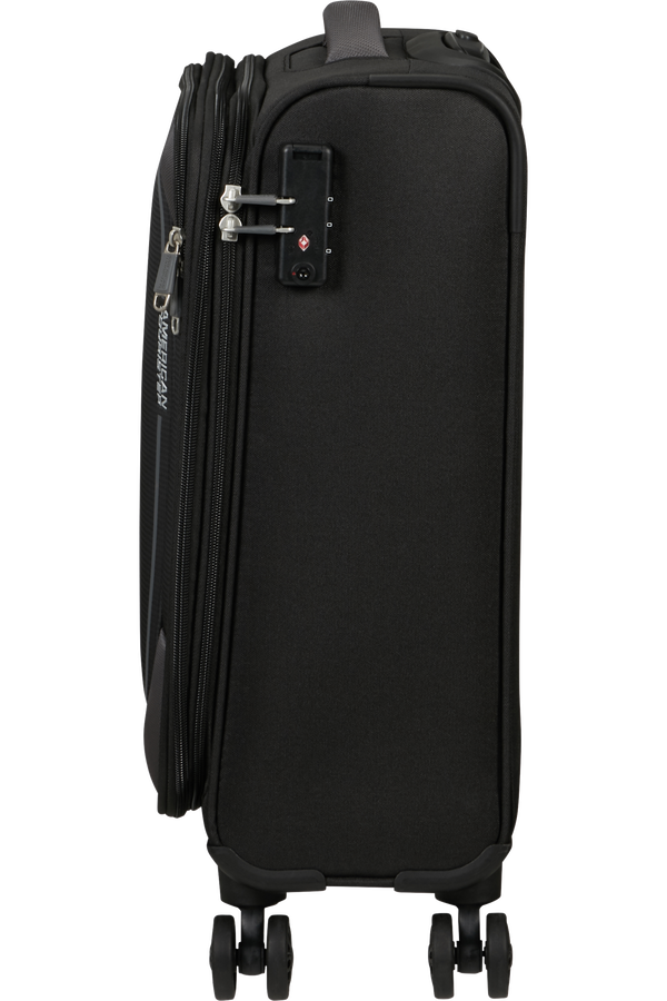 American Tourister Pulsonic Spinner Expandable 55cm  Asphalt Black