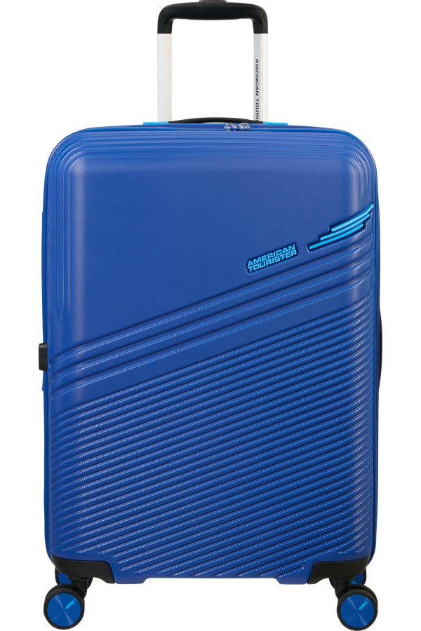 American Tourister Triple Trace Spinner TSA Expandable 67cm  Bleu marine/Bleu